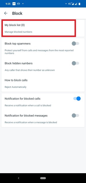 Truecaller call block 1