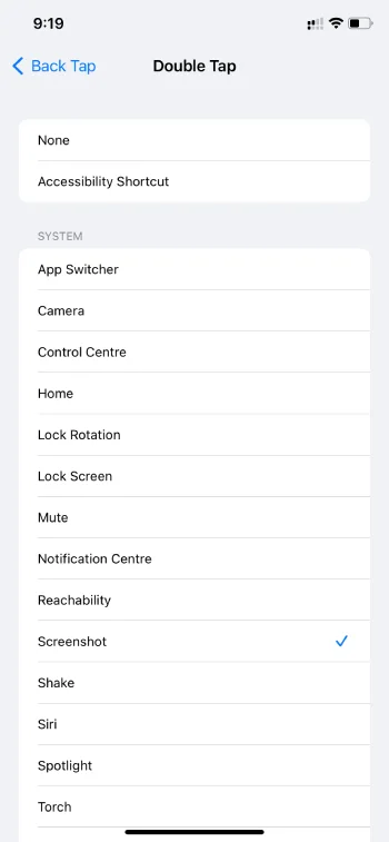 iPhone-Double-Tap-Selected