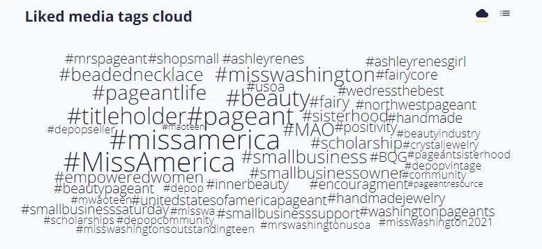 Snoopreport provides a detailed report on liked media hashtags 