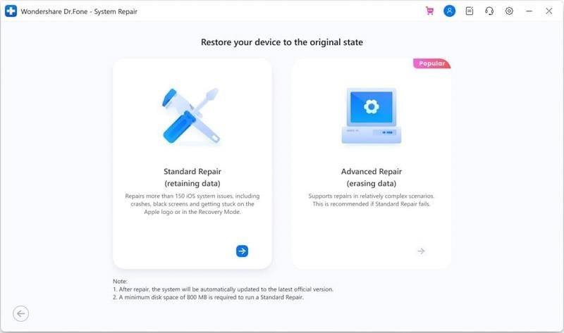 select standard repair