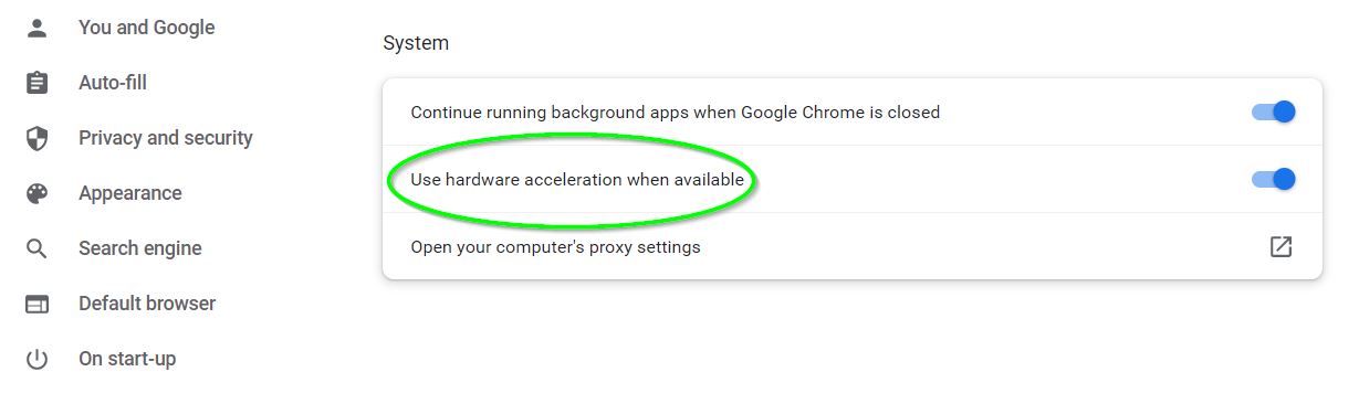 Settings-System