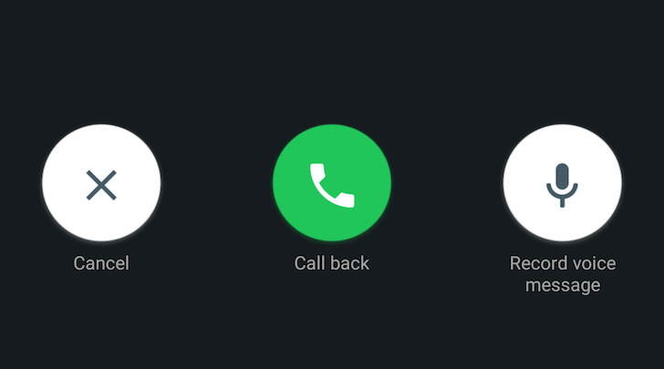 Whatspp Voicemail Callback Feature