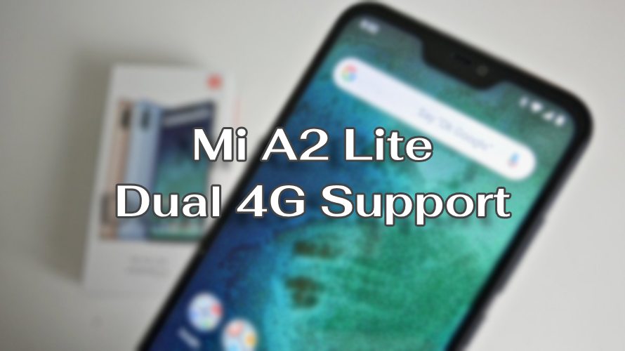 Mi A2 Lite Dual 4g Support