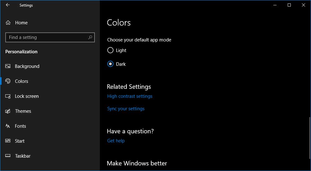 Dark Theme Enabled