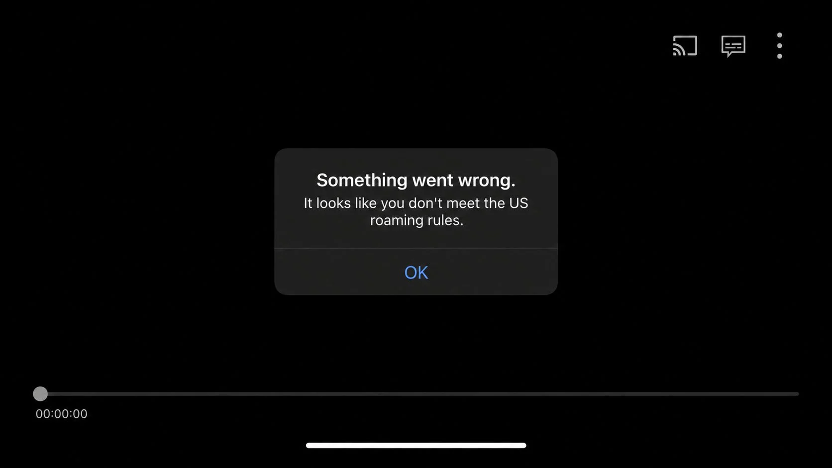 Something Went Wrong Streaming Alert