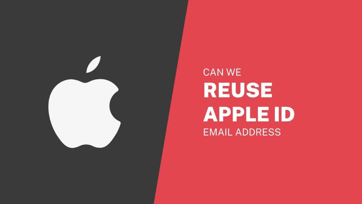 Reuse Apple Id Email Address