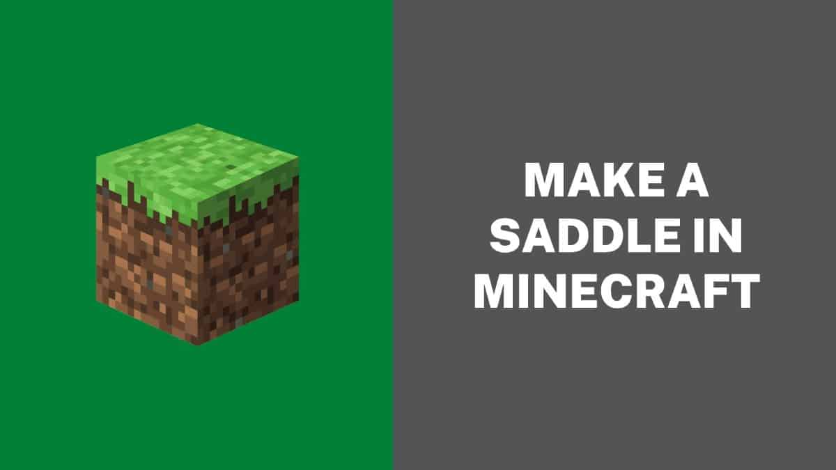 Make Saddle In Minecraft