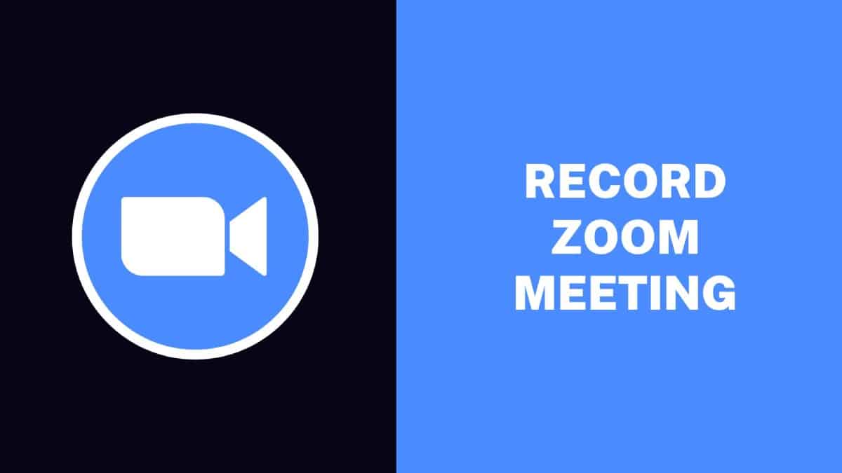Record Zoom Meeting