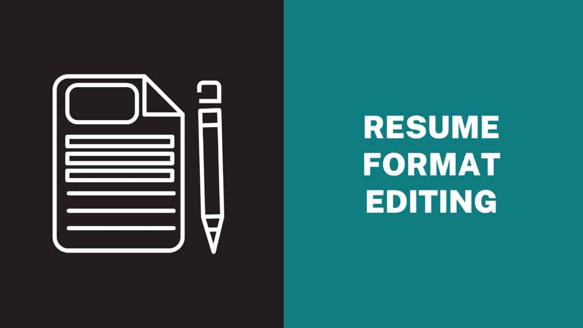 Resume Format Editing