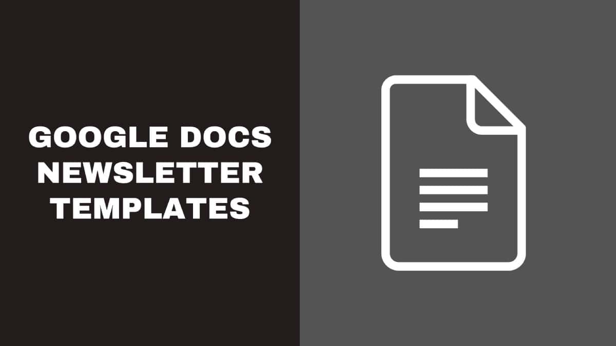 Google Docs Newsletter Templates