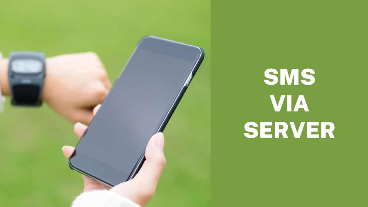 Sent as SMS Via Server