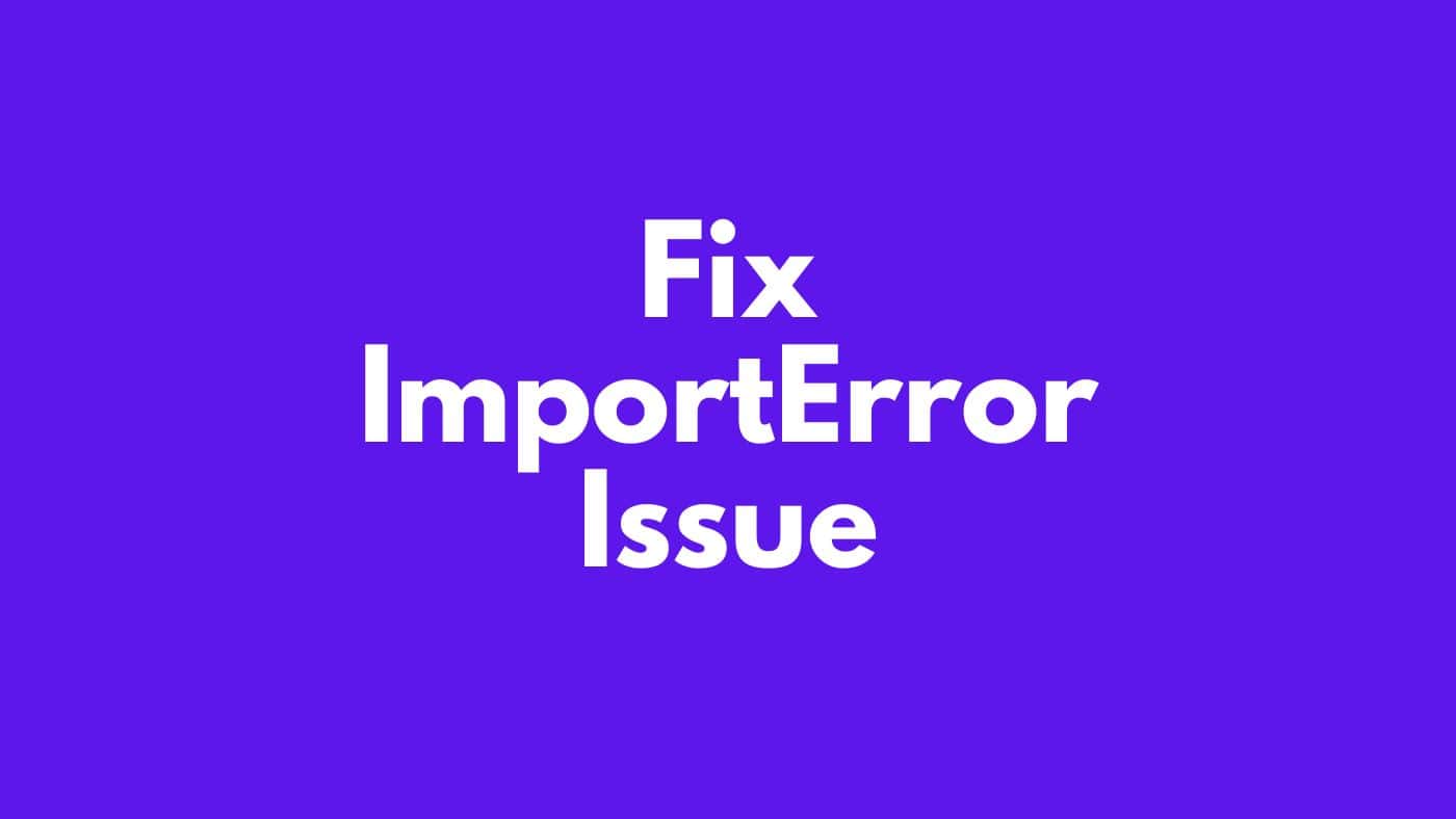 Fix ImportError